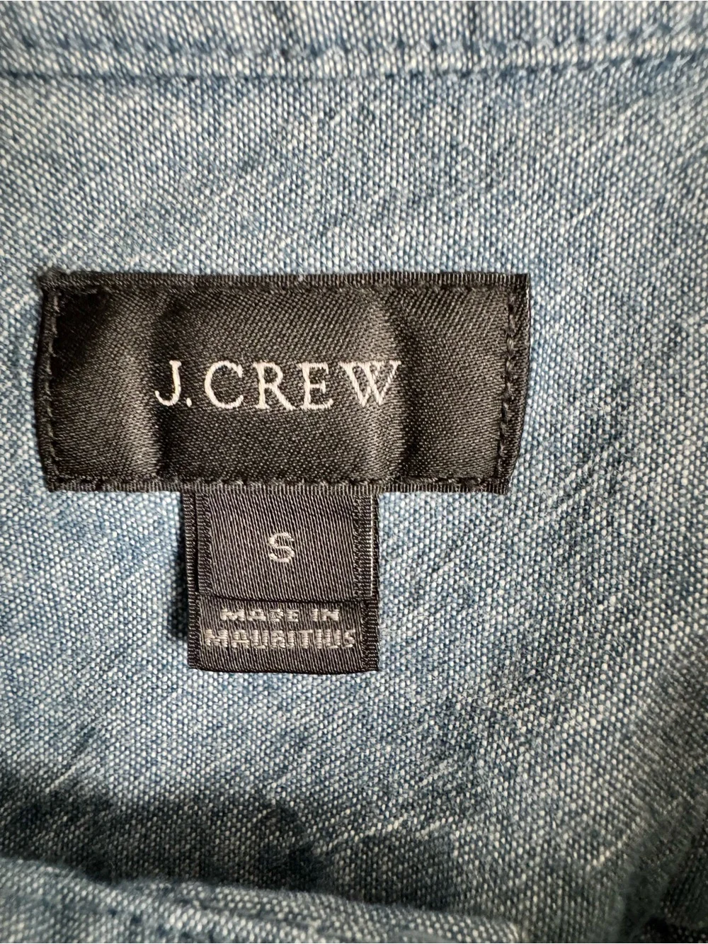 J.Crew Chambray Long Sleeve Button Down Blue Men’s S 100% Cotton